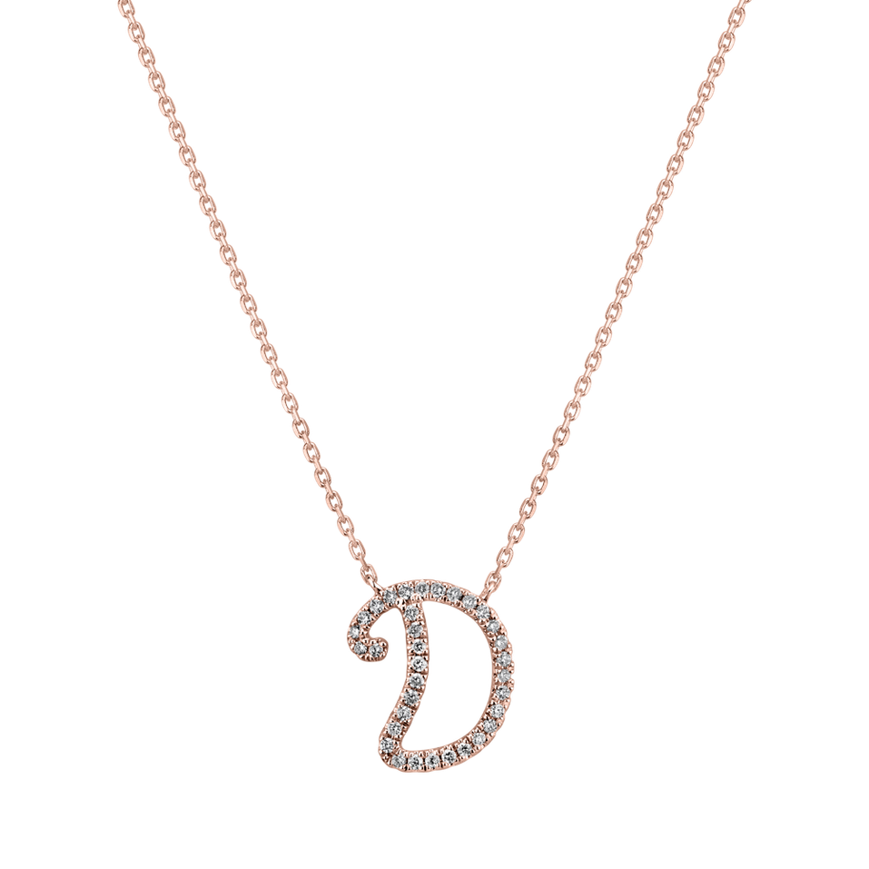 Náhrdelník s diamantmi Curly Glitter D