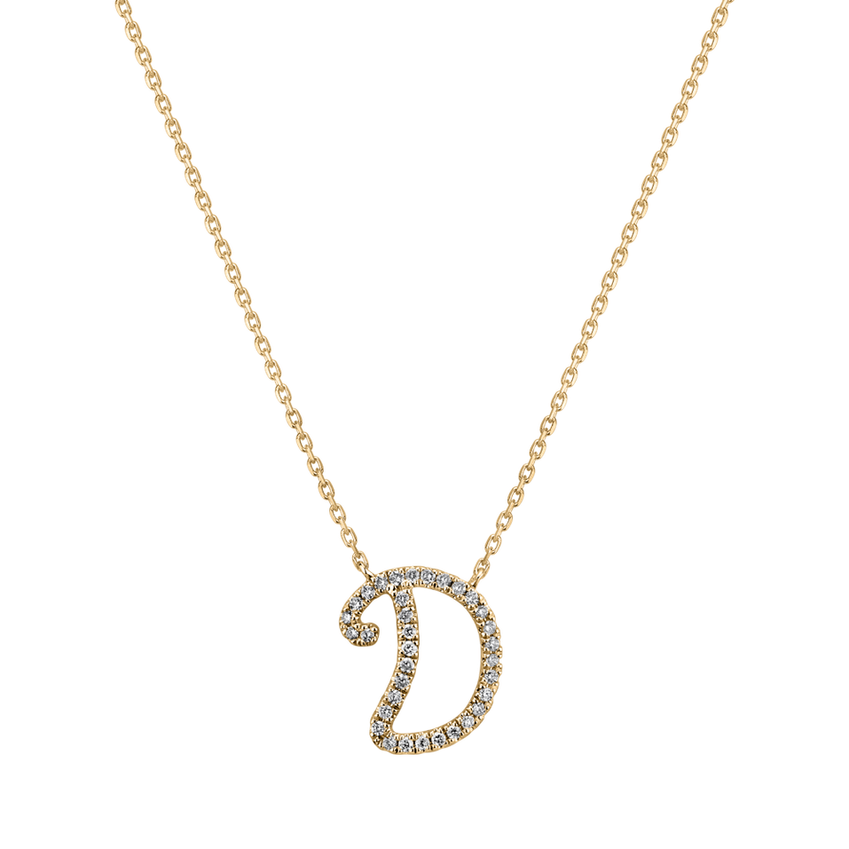 Náhrdelník s diamantmi Curly Glitter D