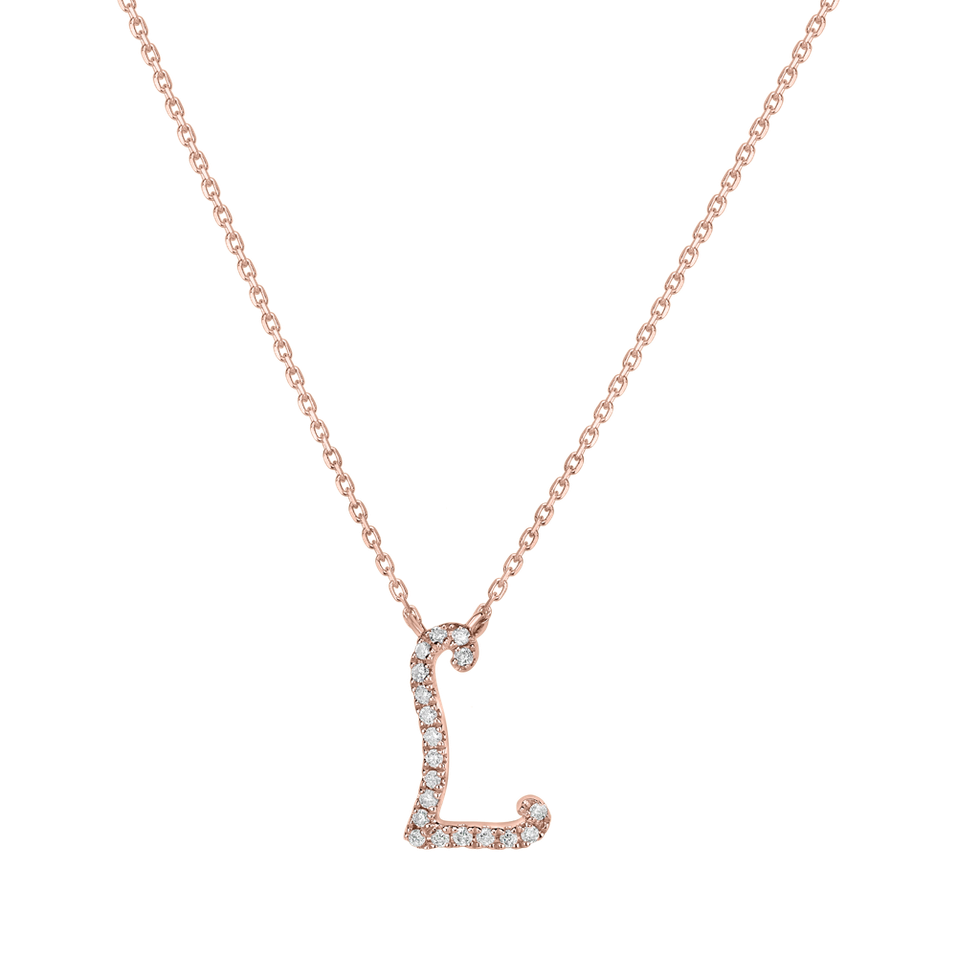 Náhrdelník s diamantmi Curly Glitter L