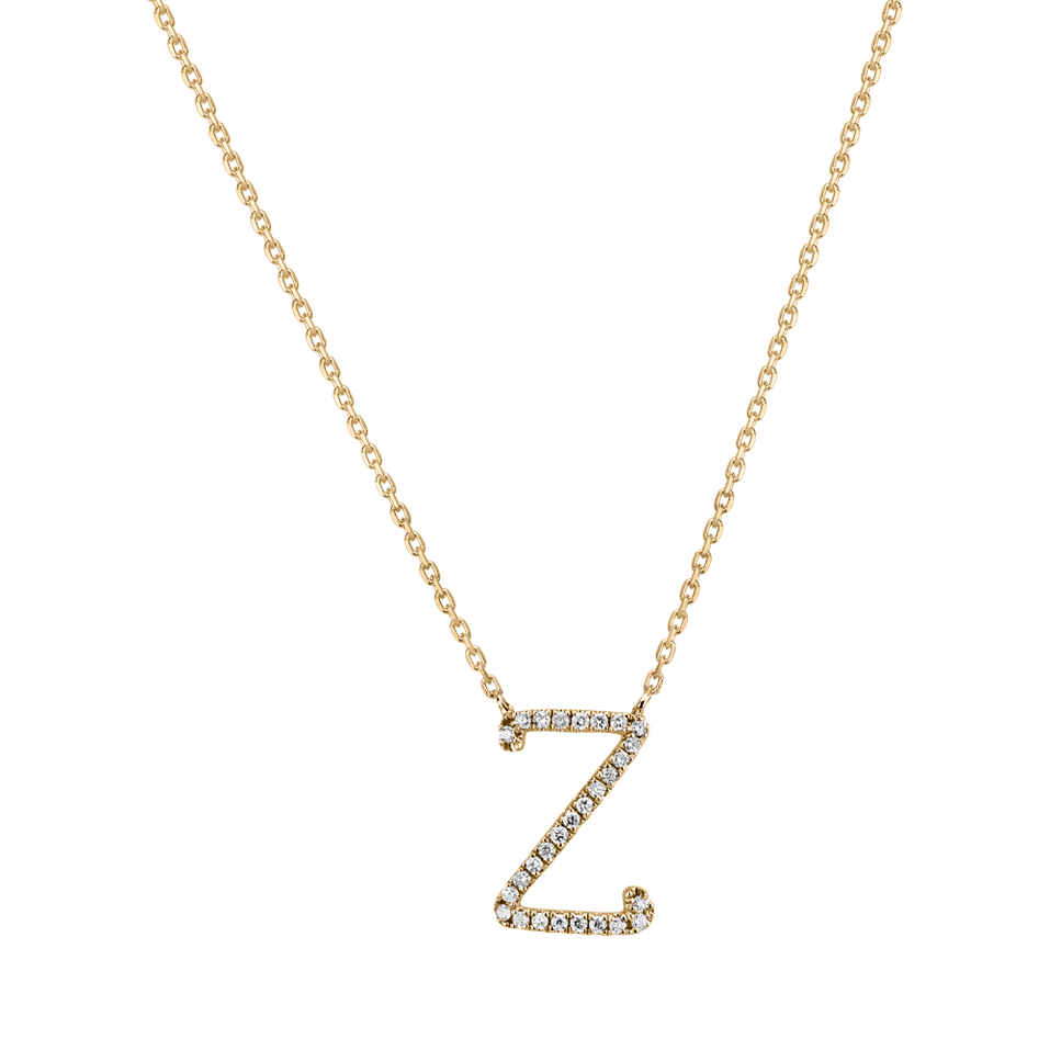 Náhrdelník s diamantmi Curly Glitter Z