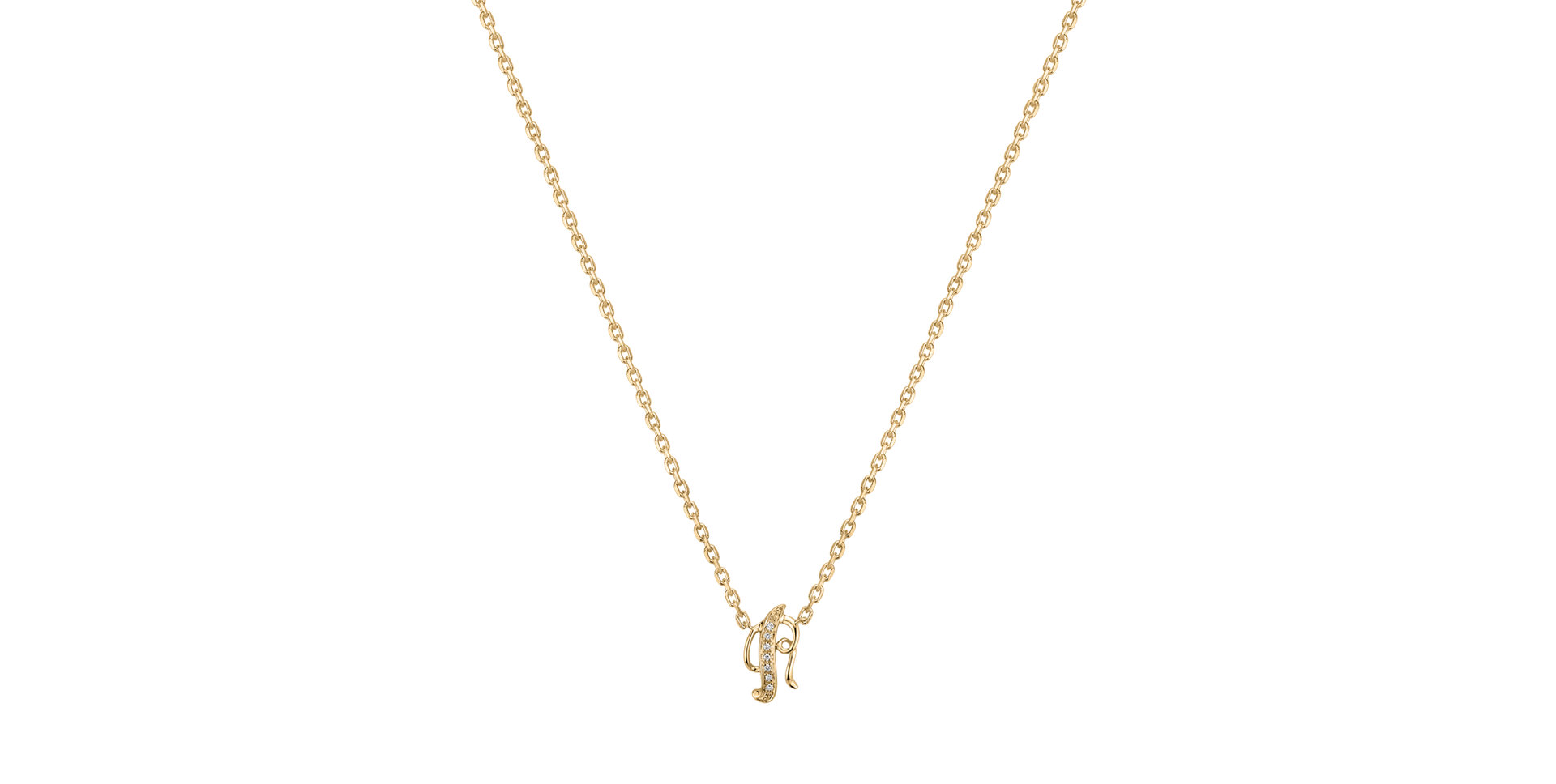 Náhrdelník s diamantmi Curly Diamonds R