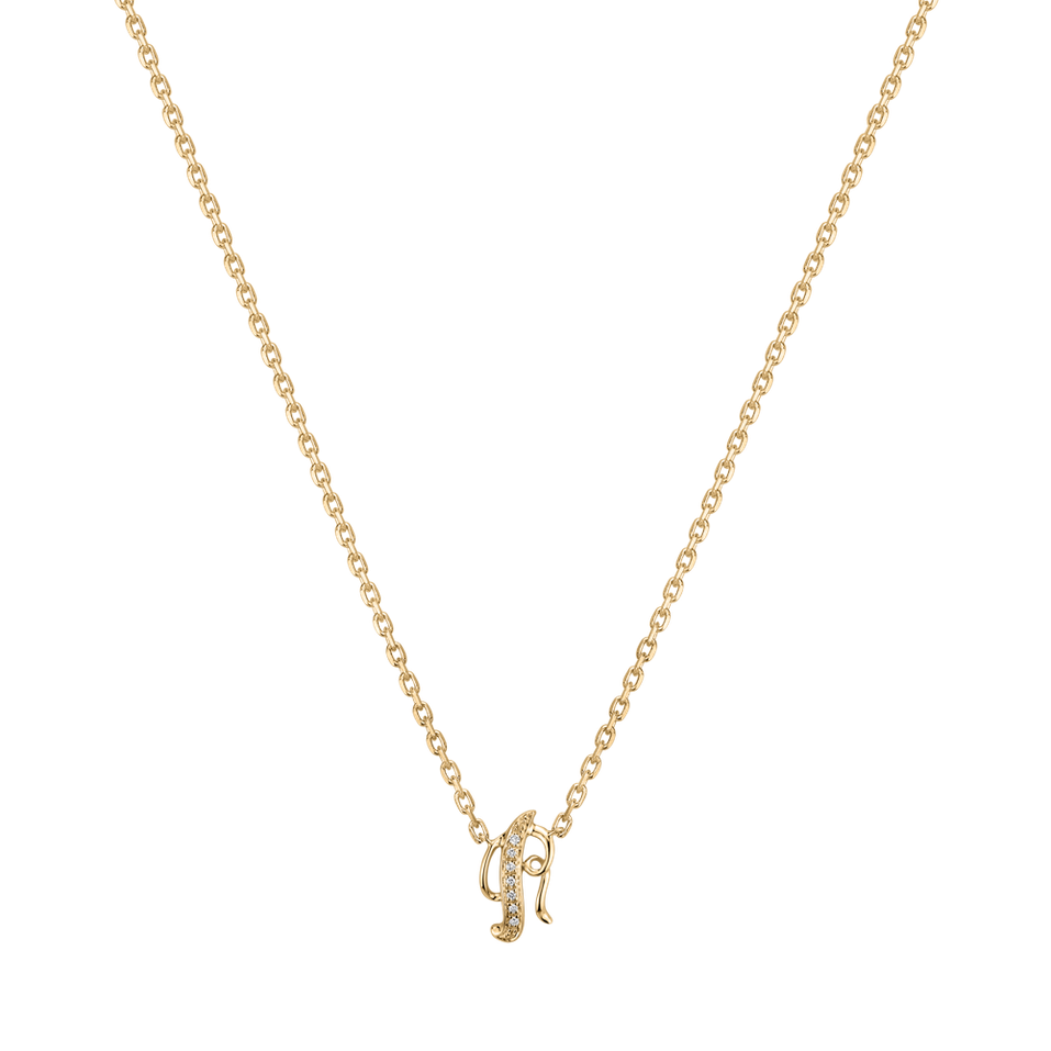 Náhrdelník s diamantmi Curly Diamonds R