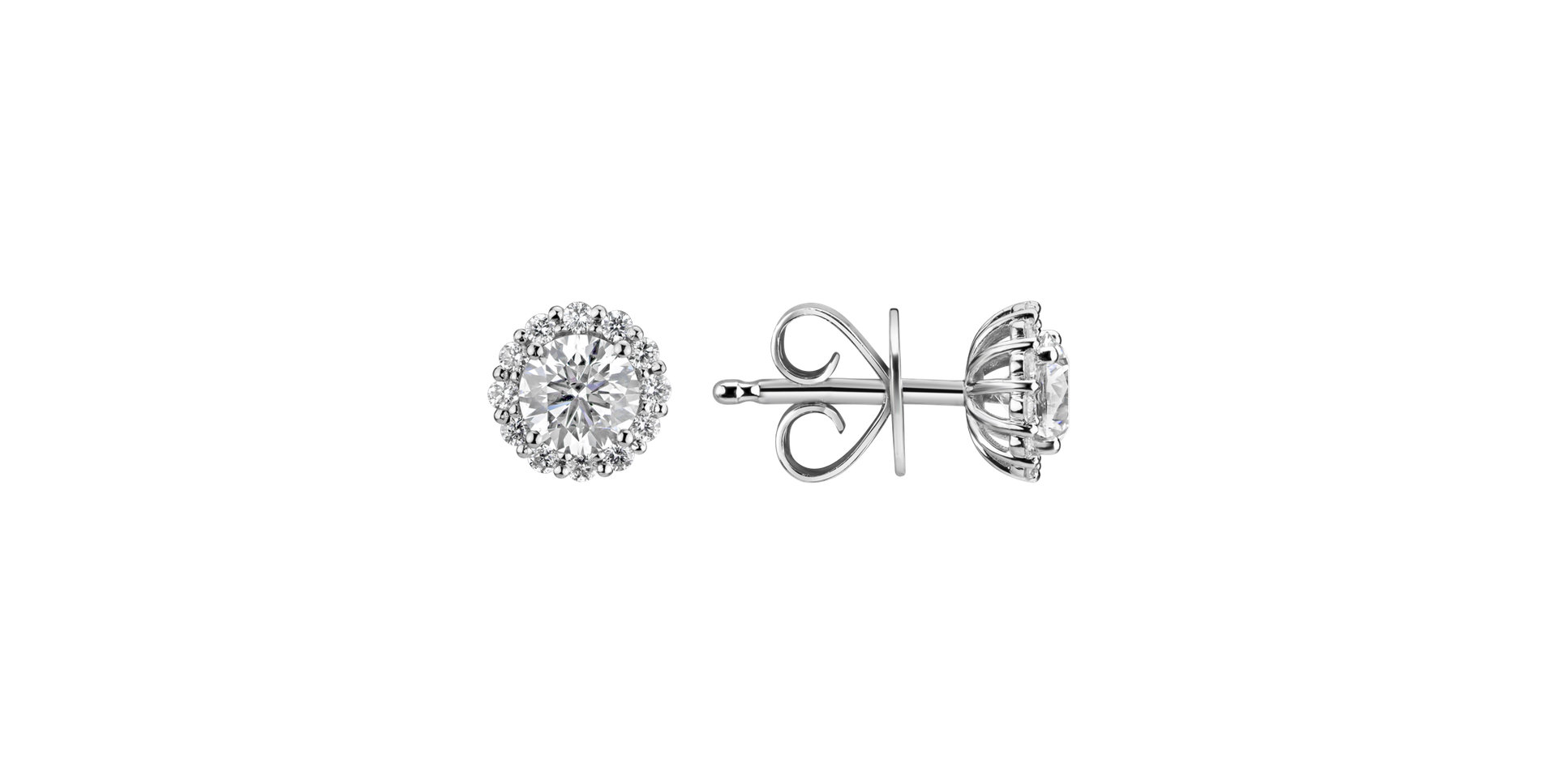 Náušnice s diamantmi Bloom Spark