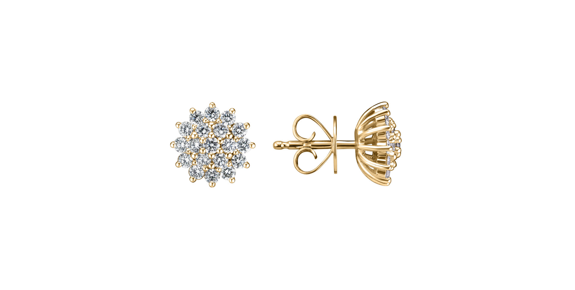 Náušnice s diamantmi Midnight Sky