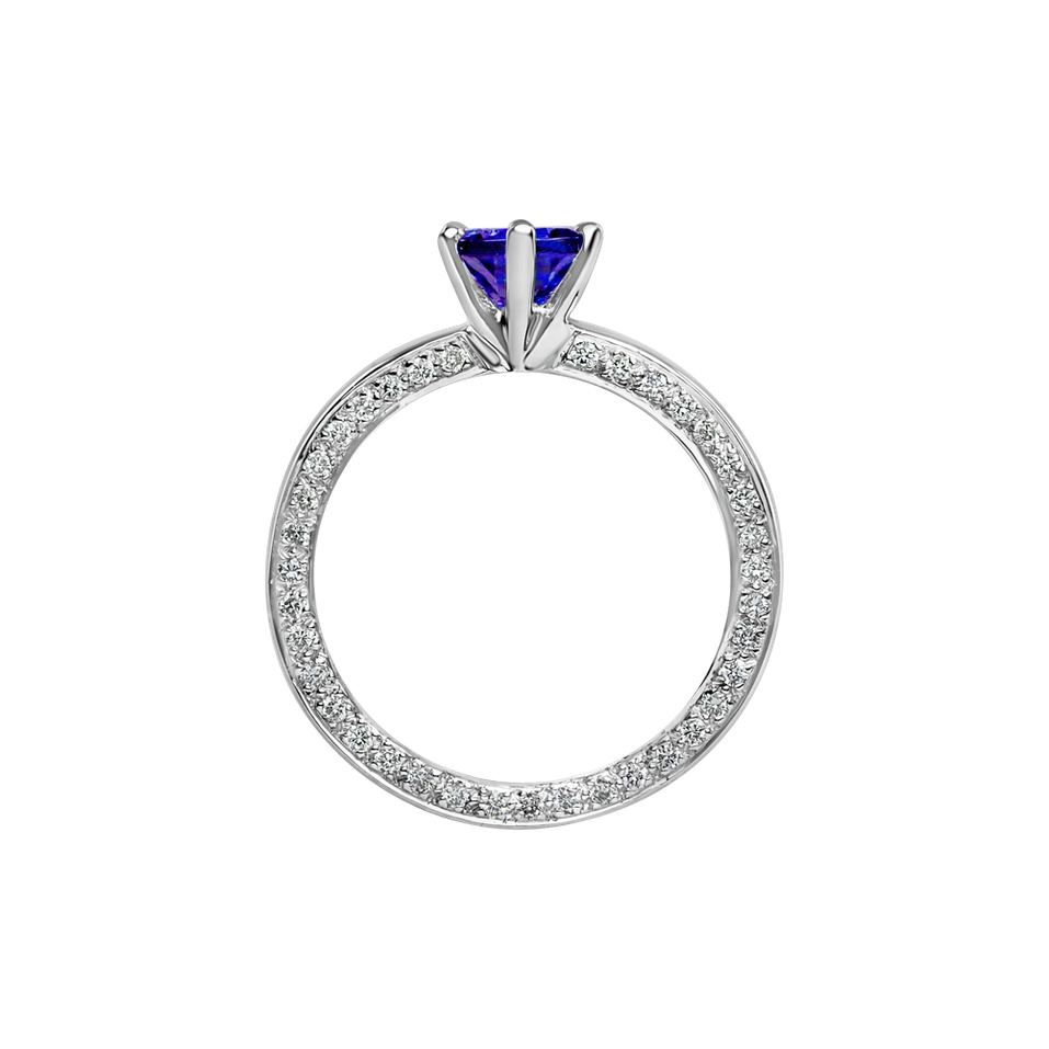 Prsteň s tanzanitom a diamantmi Galya