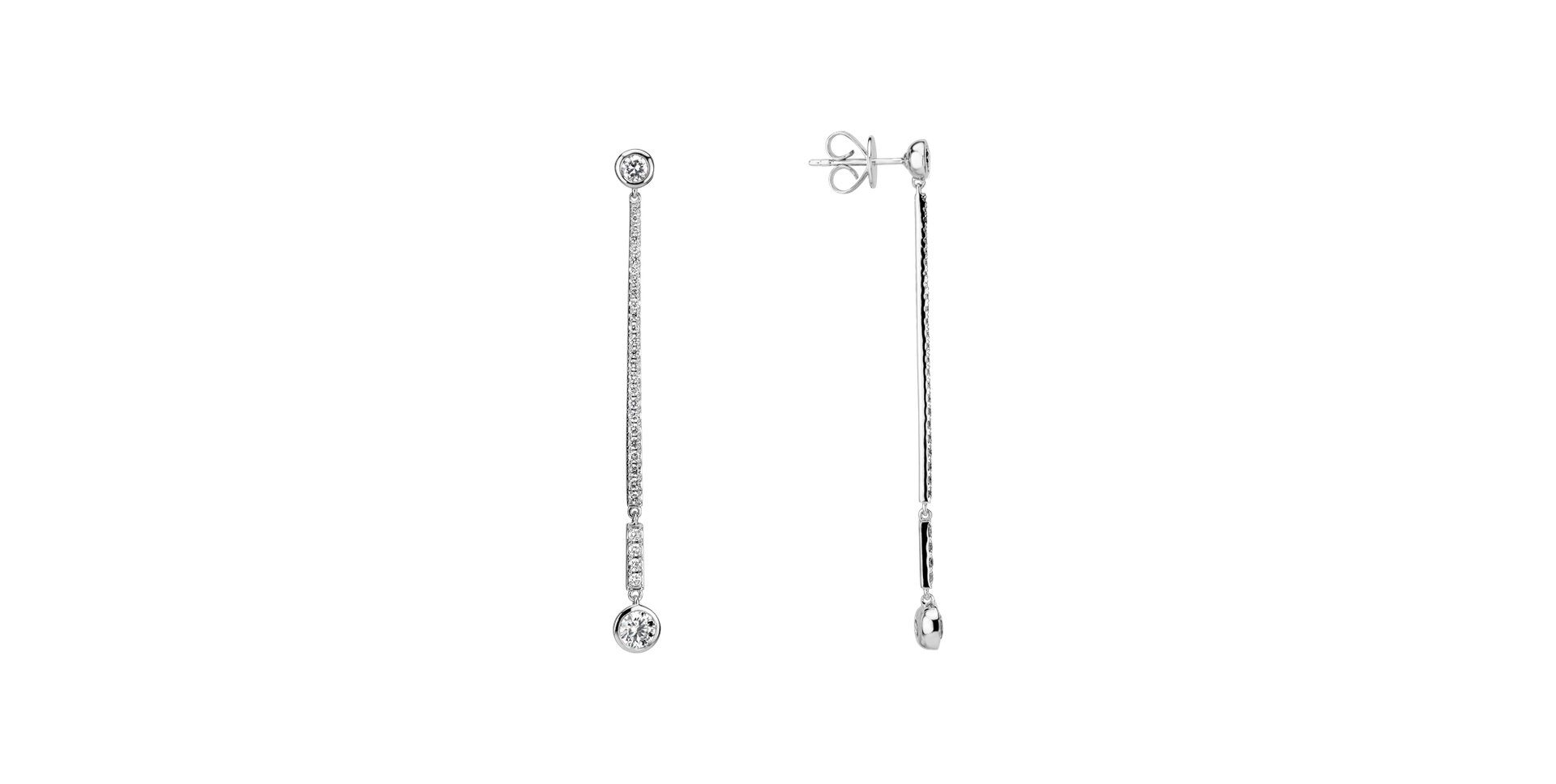 Náušnice s diamantmi Luxury Line