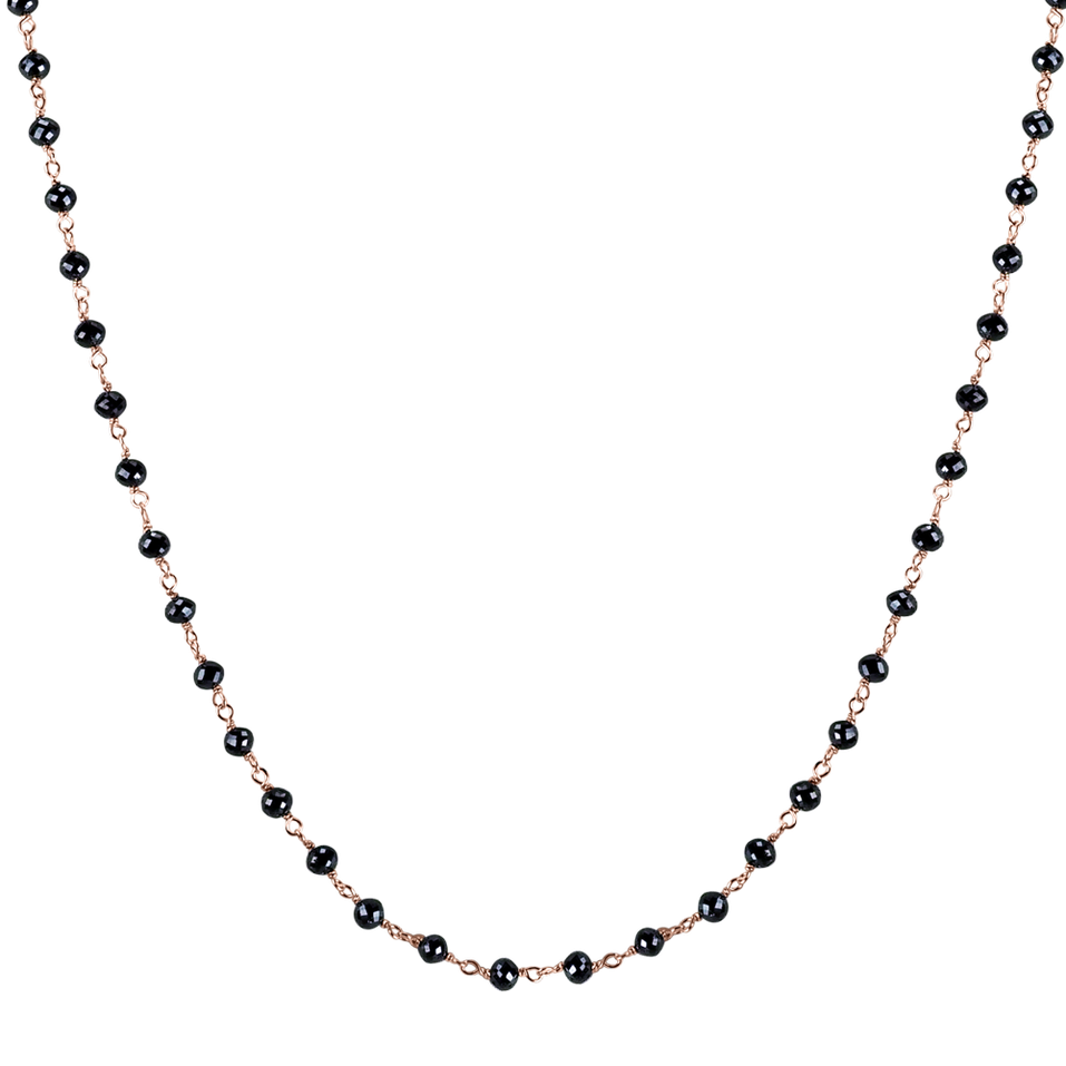 Náhrdelník s čiernymi diamantmi Dark Melody