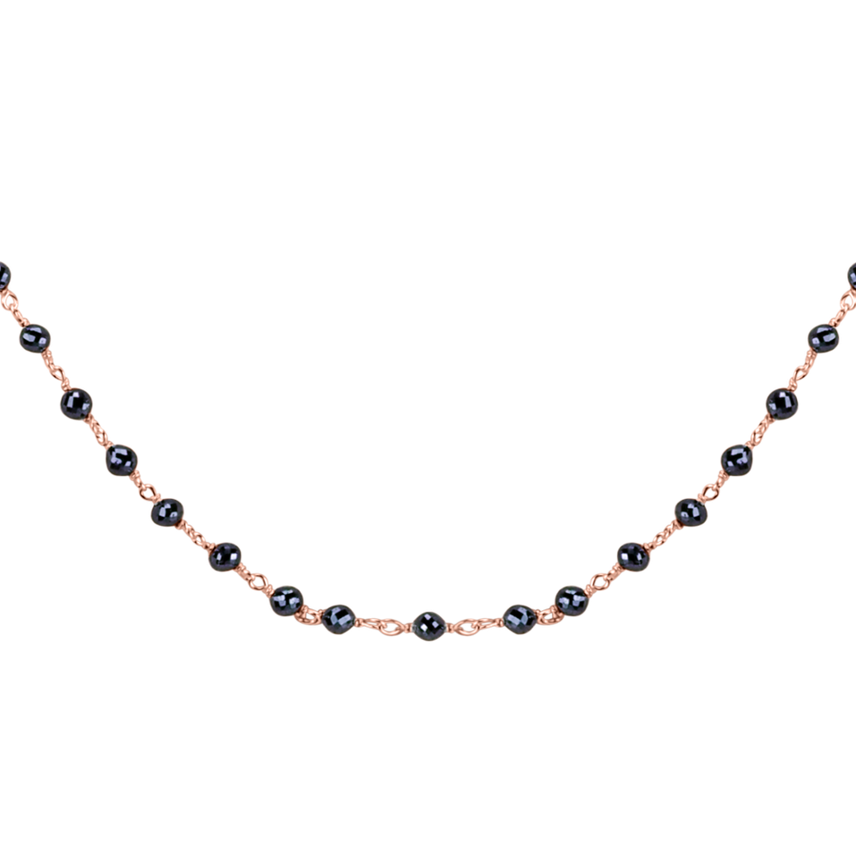 Náhrdelník s čiernymi diamantmi Dark Melody
