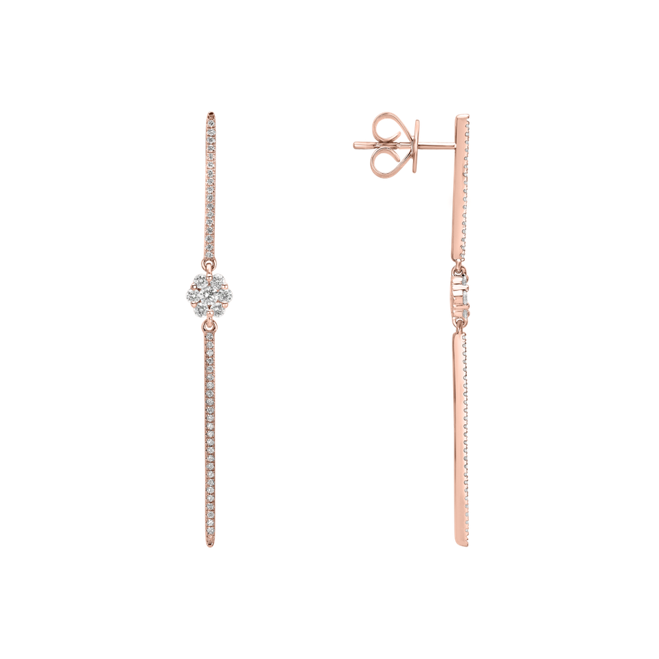 Náušnice s diamantmi Diamond Waterfall