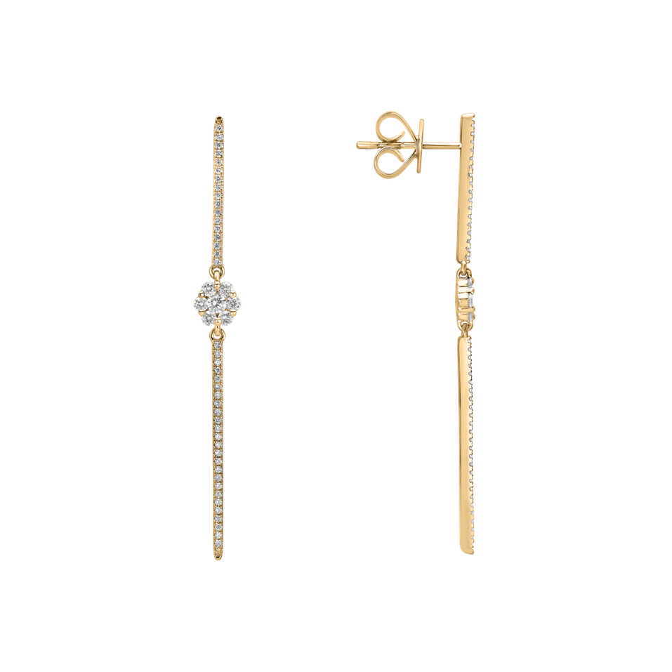 Náušnice s diamantmi Diamond Waterfall