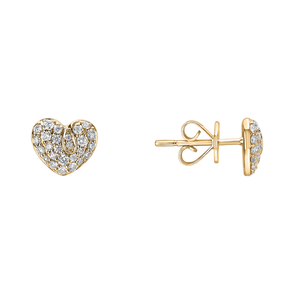 Náušnice s diamantmi First Love