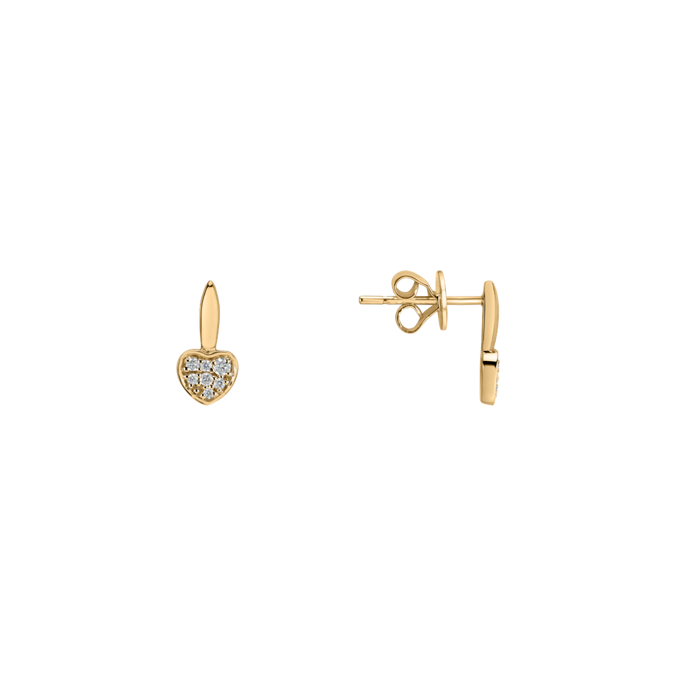 Náušnice s diamantmi Love Ray