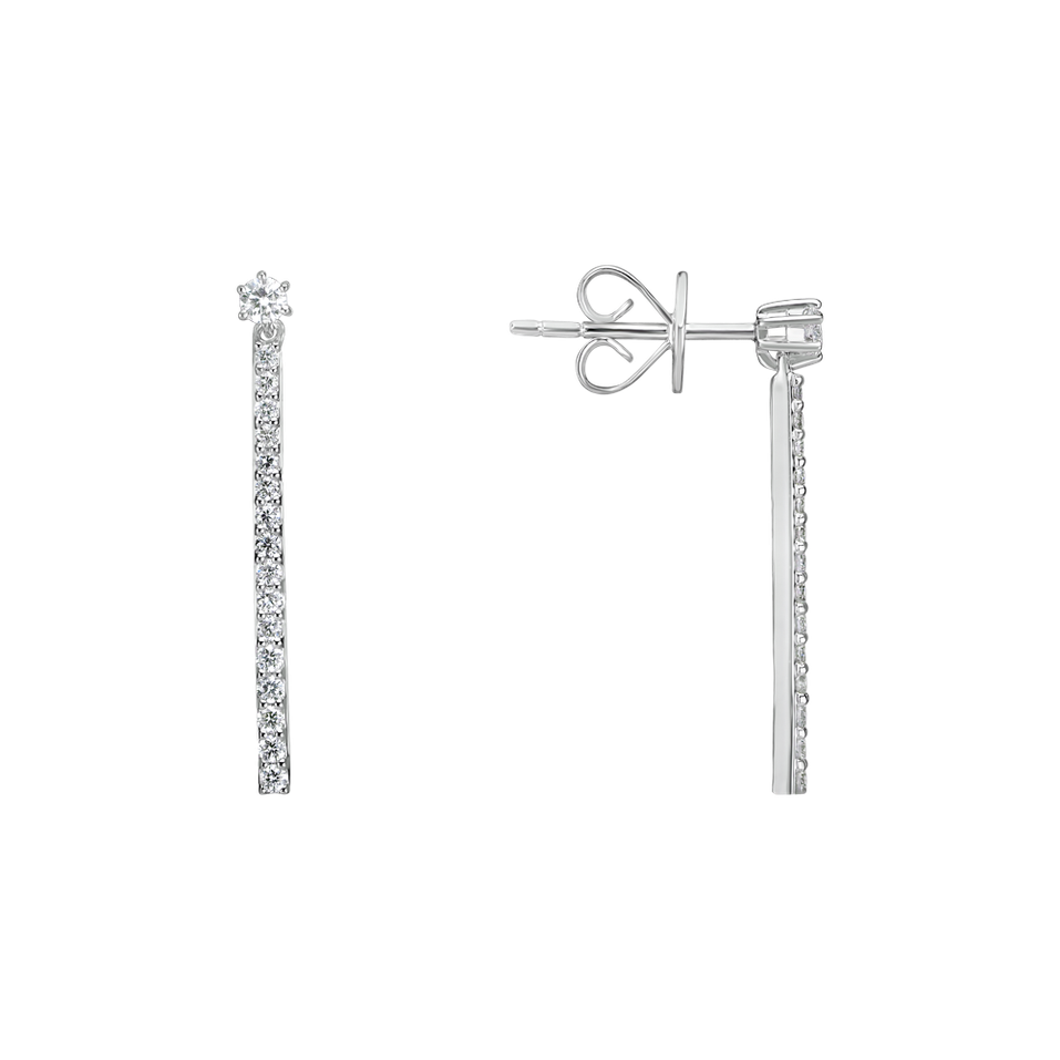 Náušnice s diamantmi Flying Star