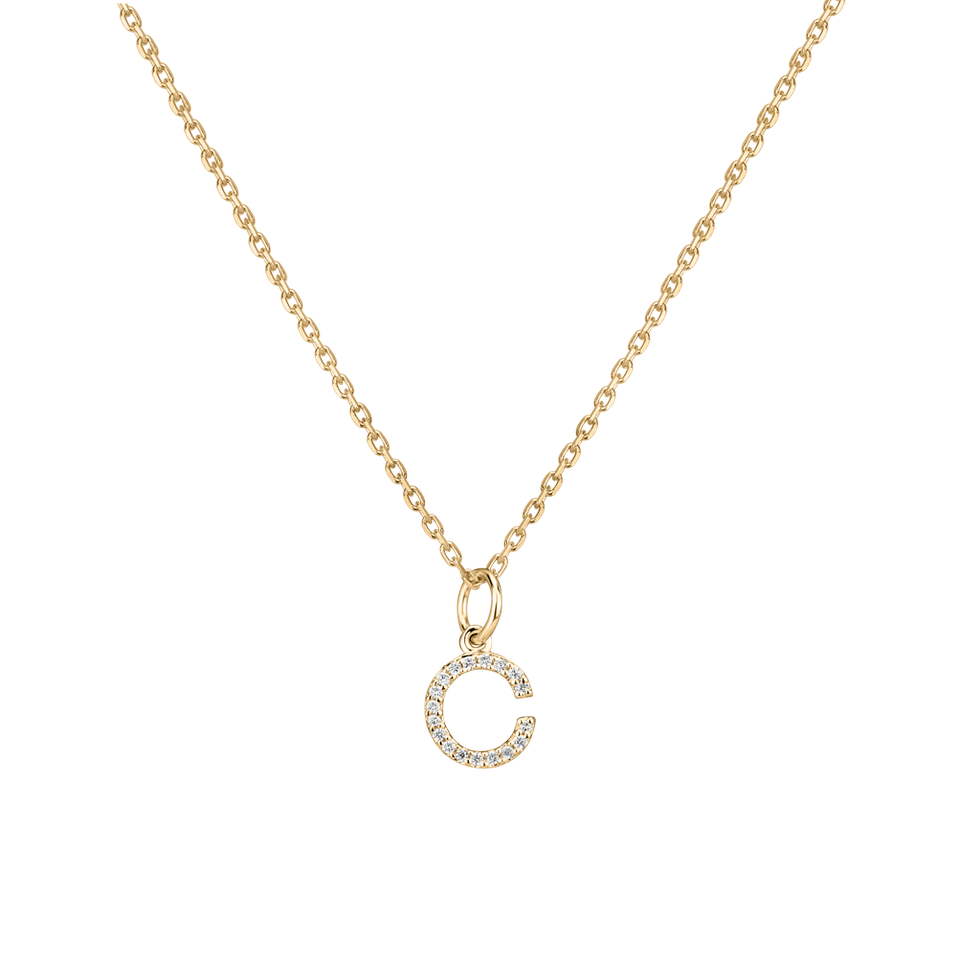 Prívesok s diamantmi Line Glitter  C