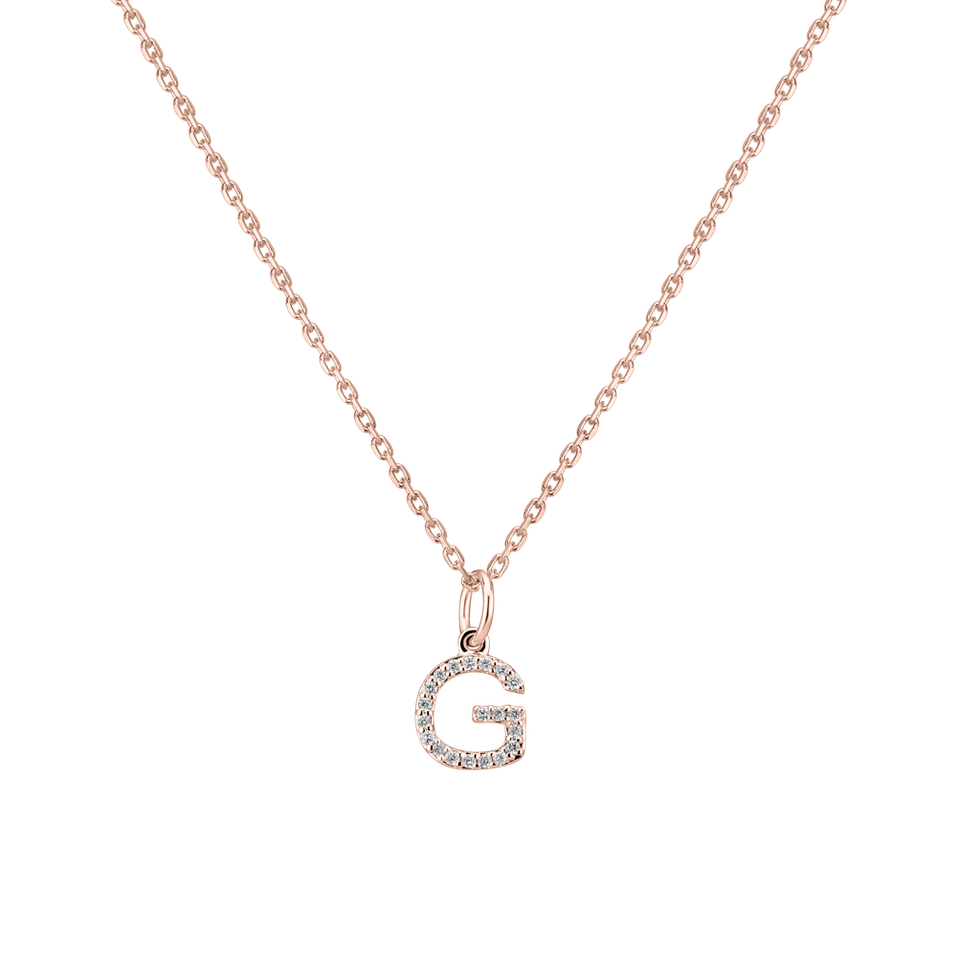 Prívesok s diamantmi Line Glitter  G