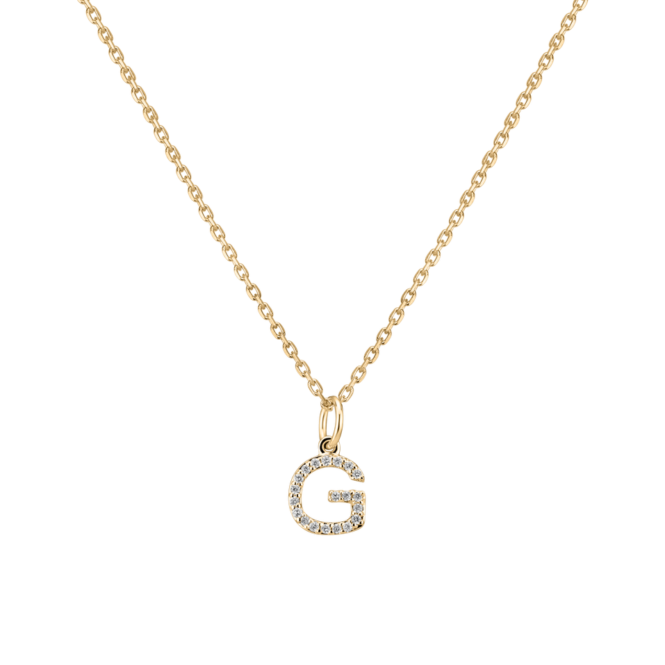 Prívesok s diamantmi Line Glitter  G