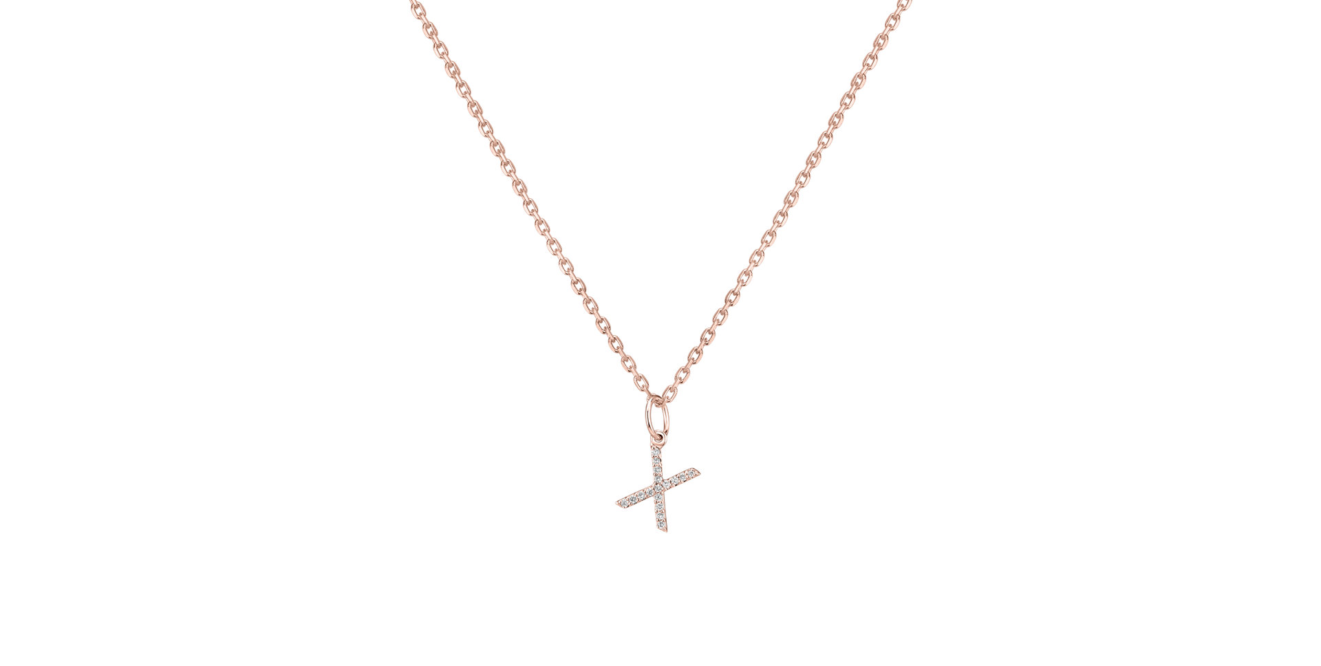 Prívesok s diamantmi Line Glitter  X