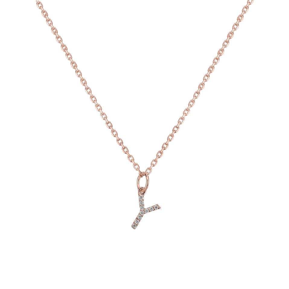 Prívesok s diamantmi Line Glitter  Y