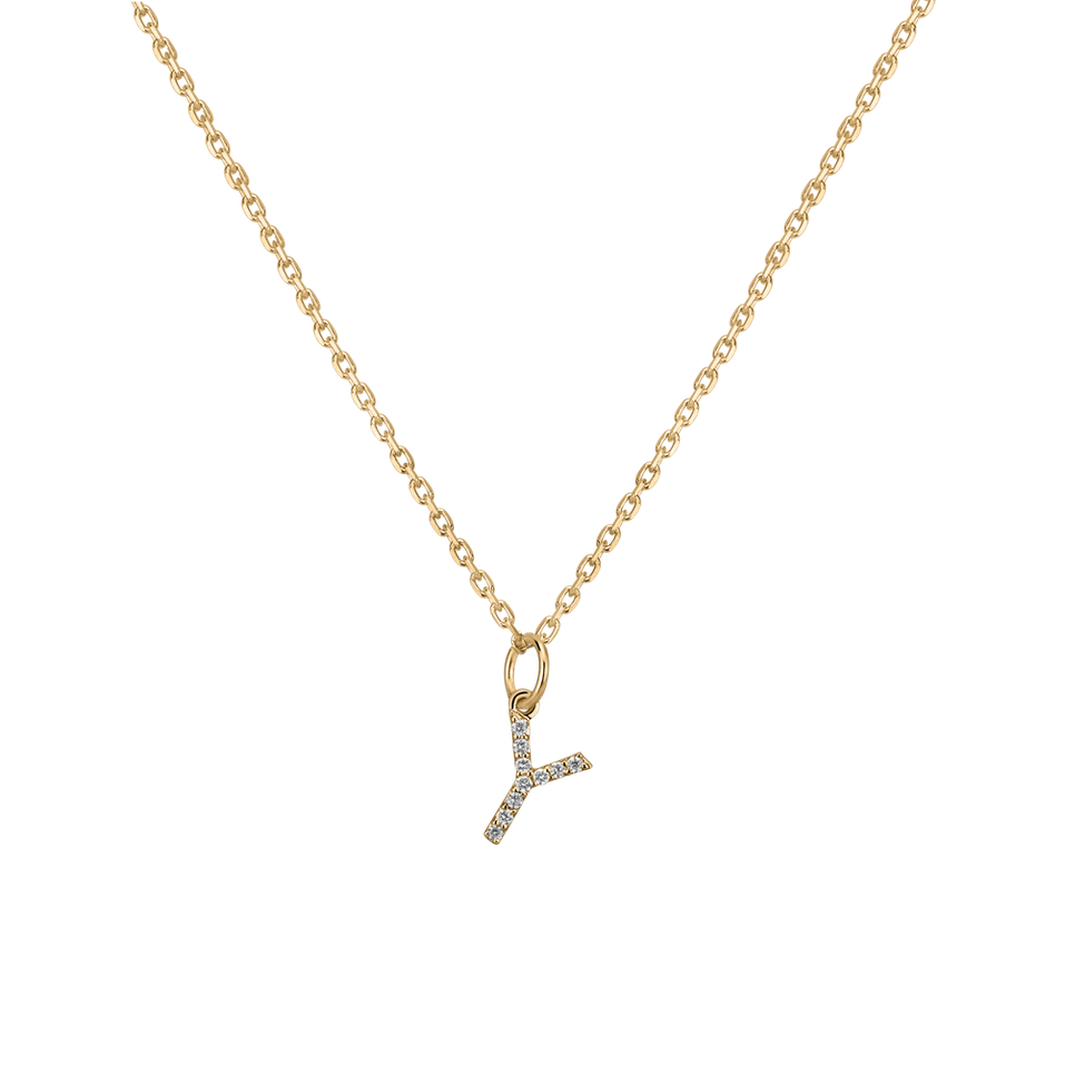 Prívesok s diamantmi Line Glitter  Y