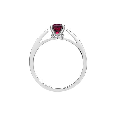Prsteň s granátom a diamantmi Clotilde