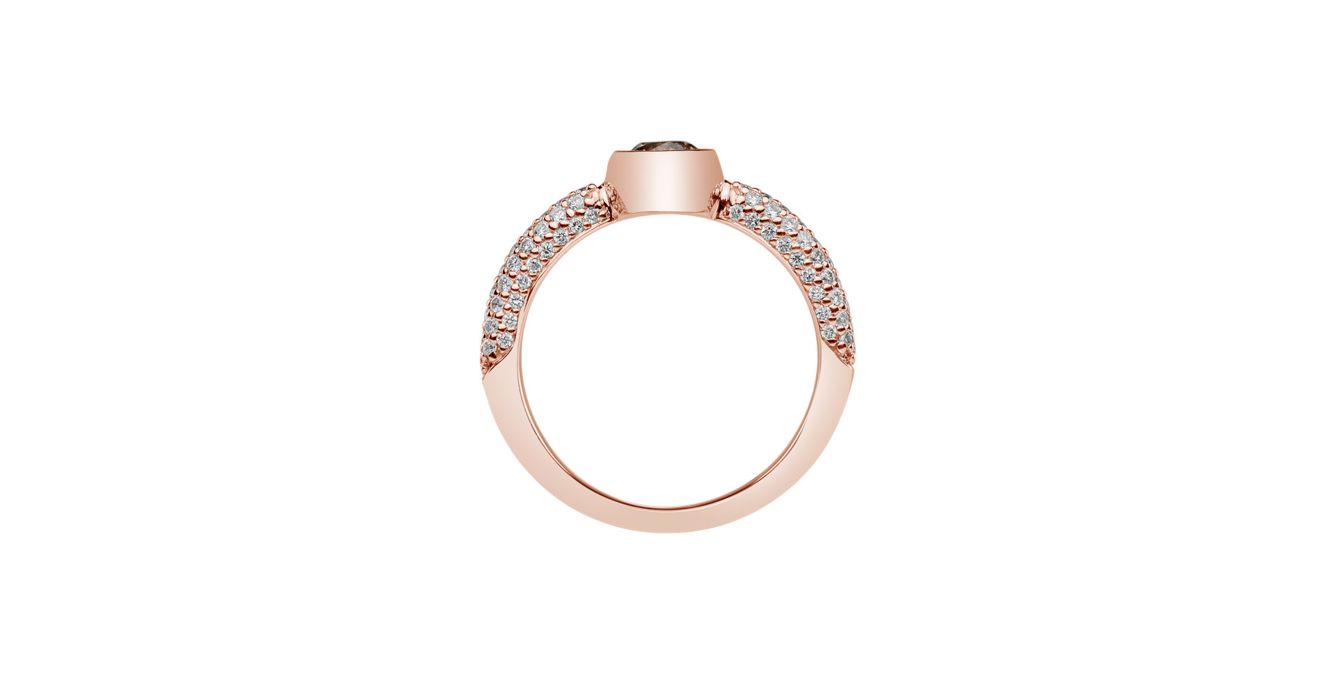 Prsteň s bielymi a hnedými diamantmi Miracle Ray