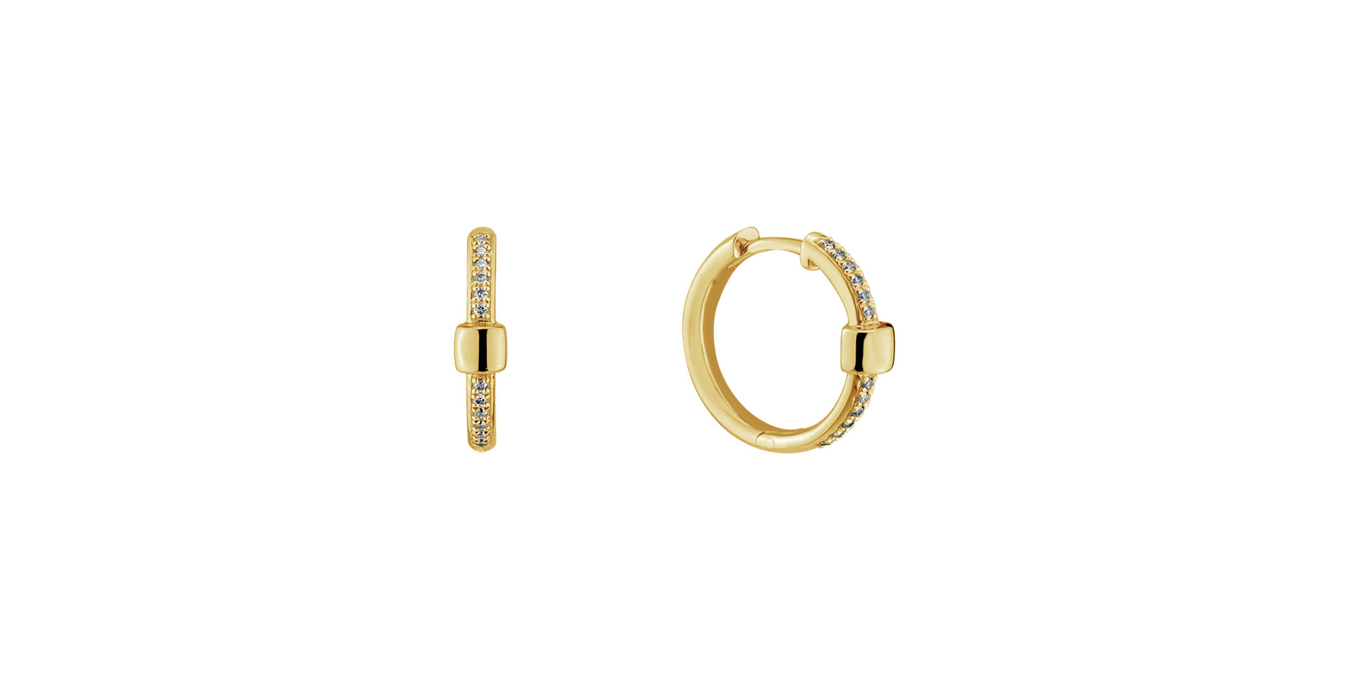 Náušnice s diamantmi Charming Square