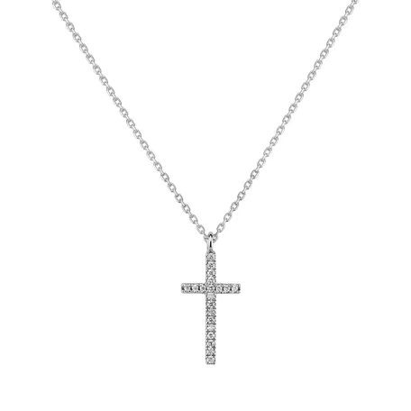 Náhrdelník s diamantmi Shimmering Cross