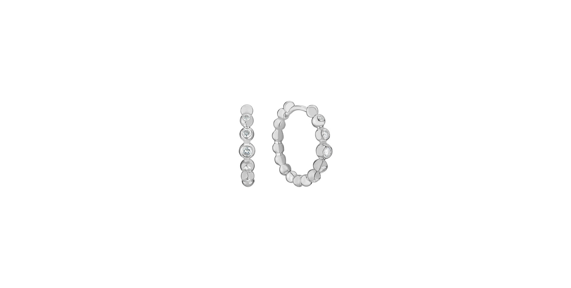 Náušnice s diamantmi Shiny Dots
