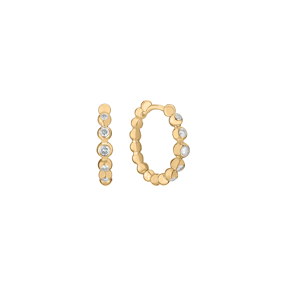 Náušnice s diamantmi Shiny Dots