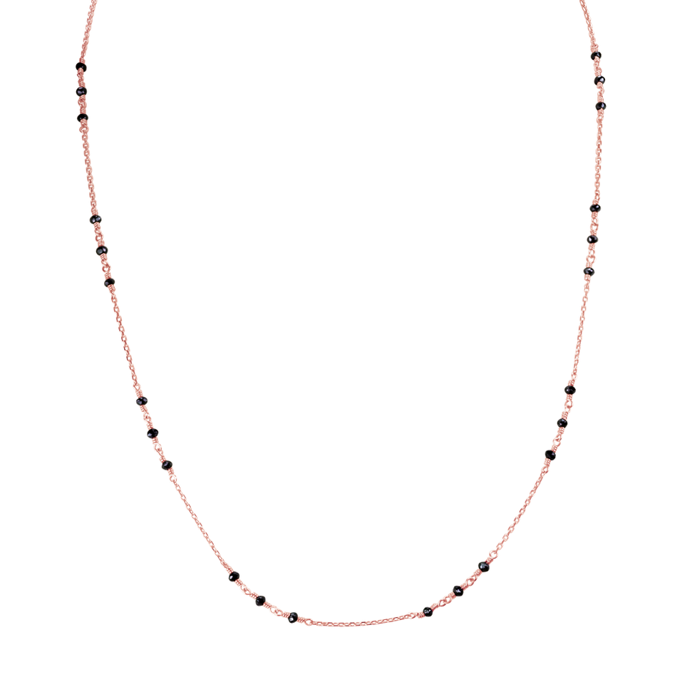 Náhrdelník s čiernymi diamantmi Deep Melody