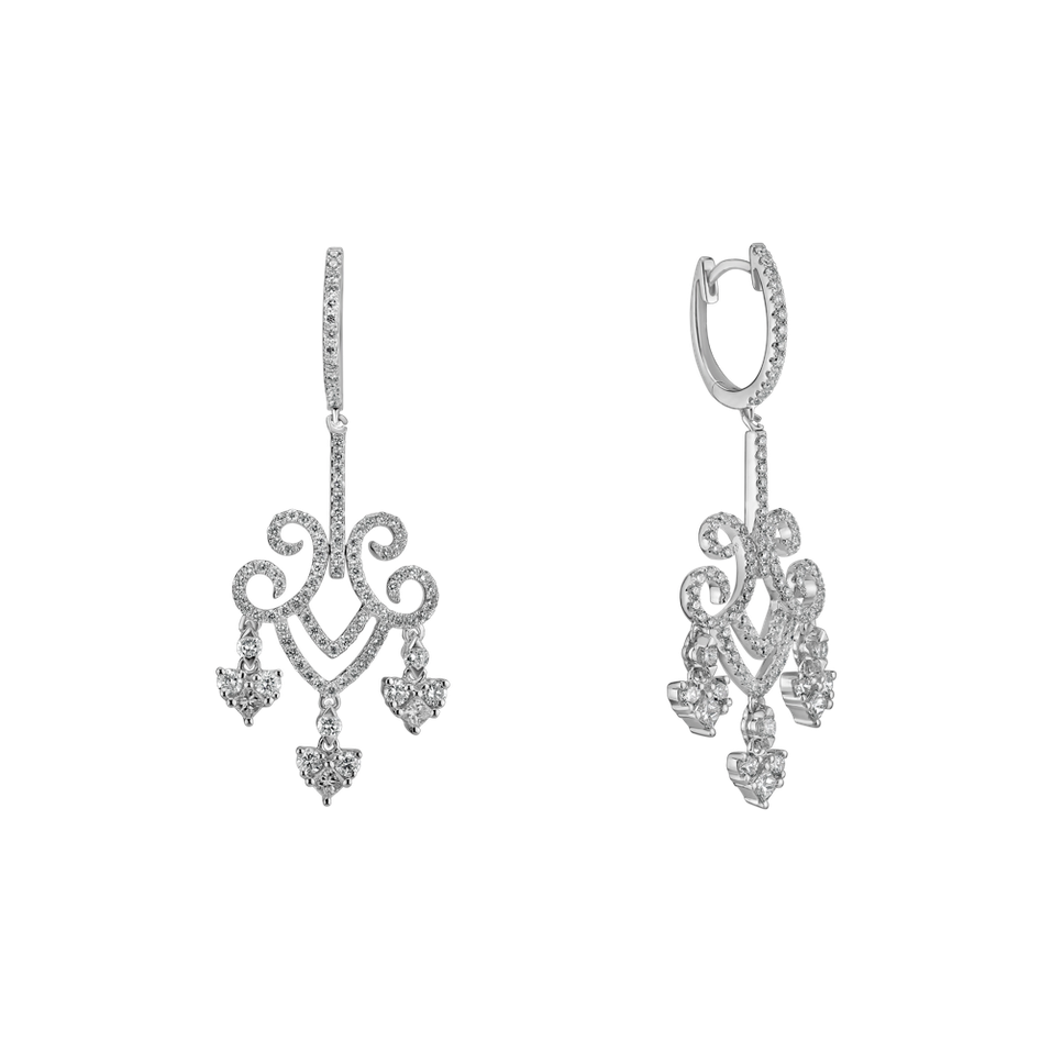 Náušnice s diamantmi Auburn Cross