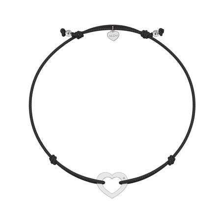 Diamantový náramok so šnúrkou Love