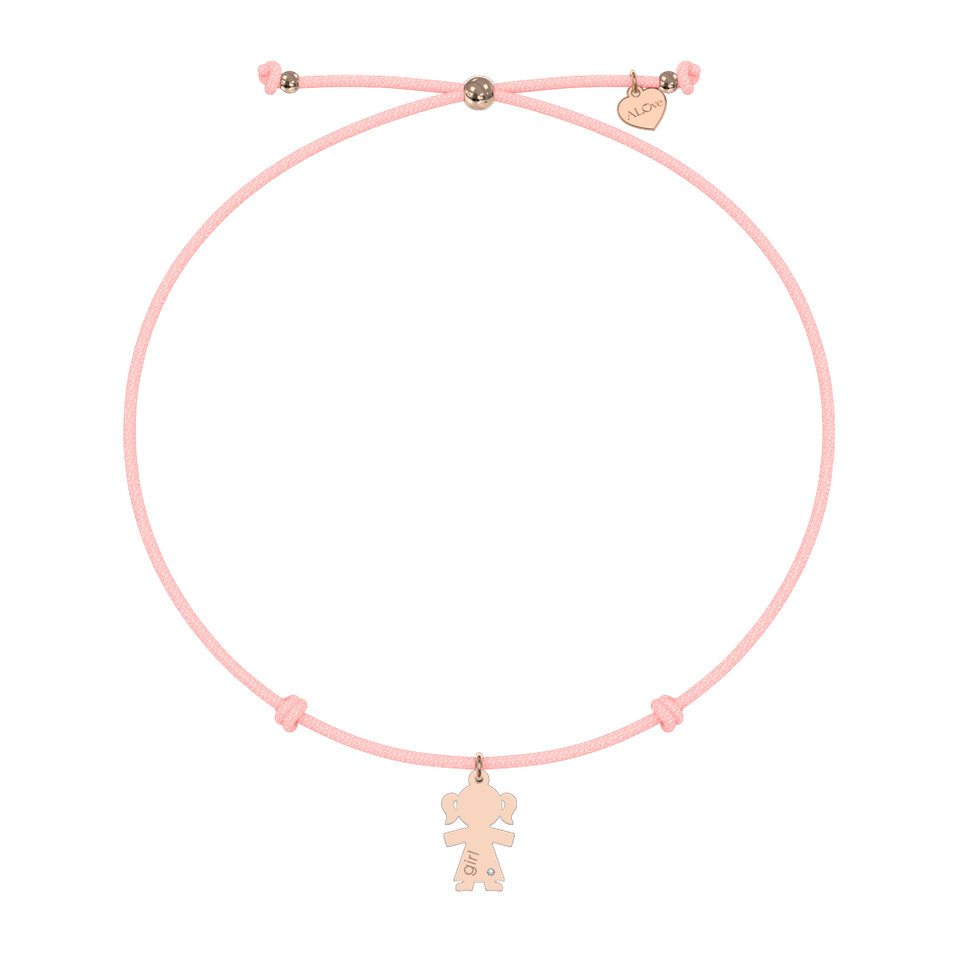 Diamantový náramok so šnúrkou Girl