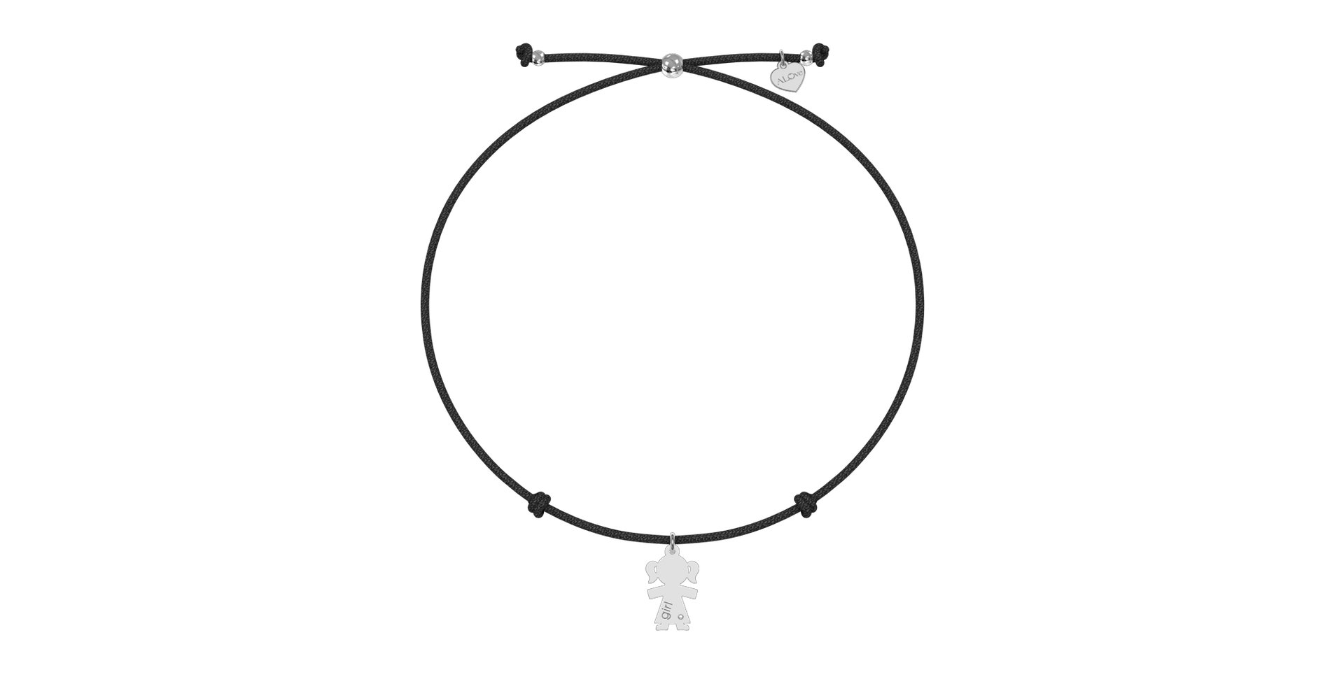 Diamantový náramok so šnúrkou Girl