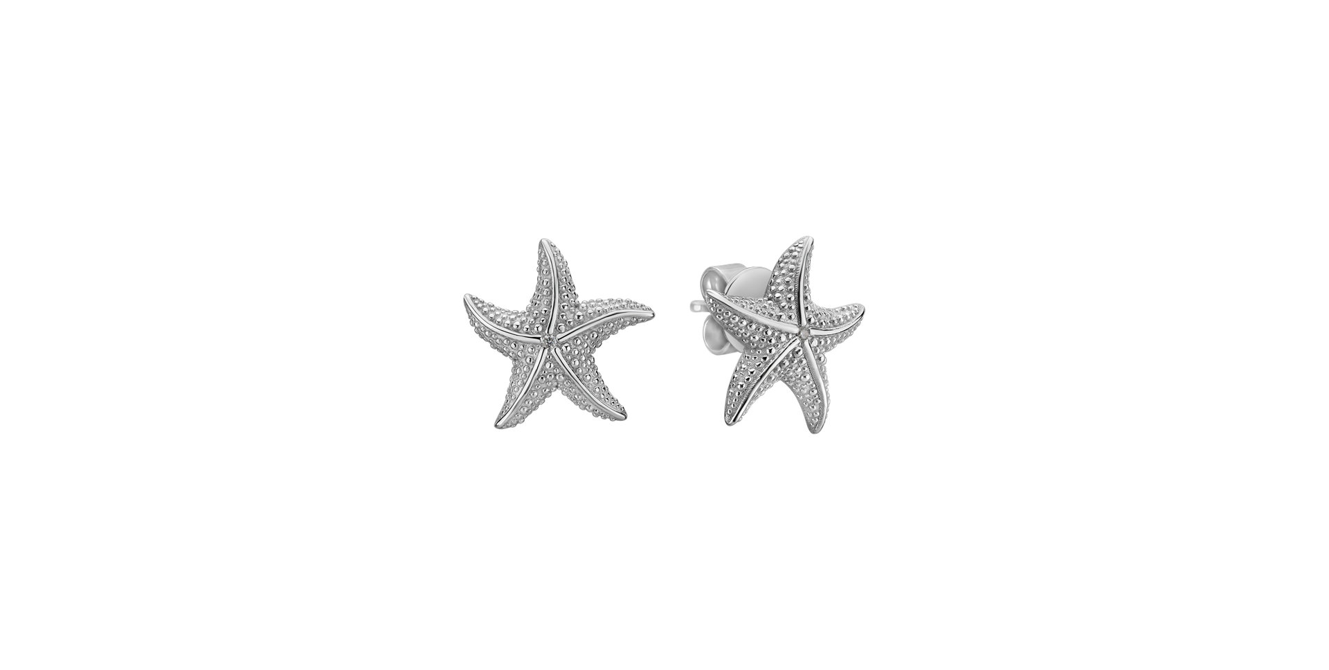 Náušnice s diamantom Glossy Starfish