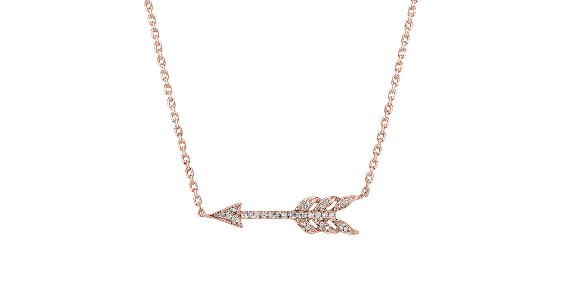 Náhrdelník s diamantmi Glittering Arrow