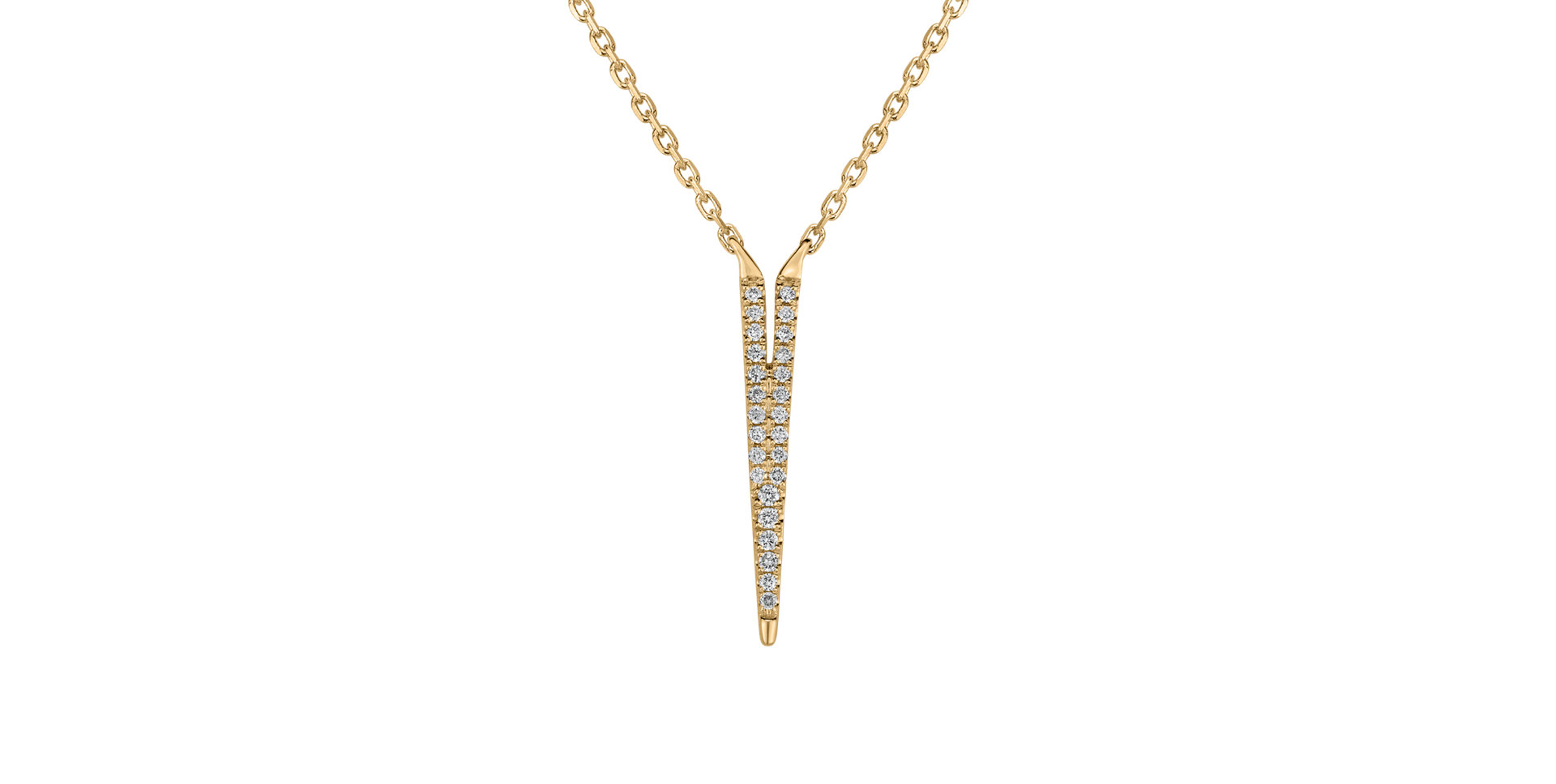 Náhrdelník s diamantmi Broken Glamour