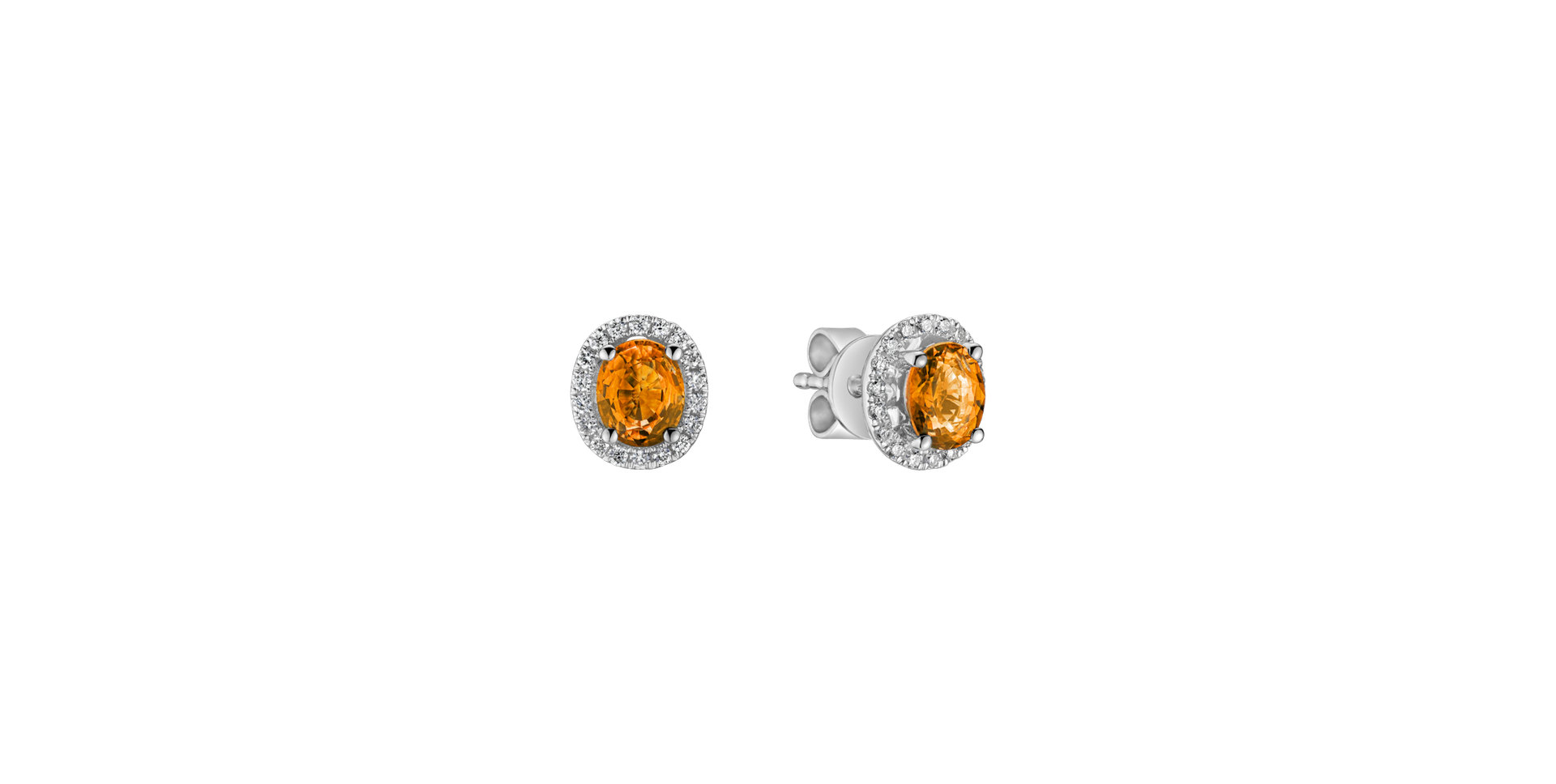 Náušnice s diamantmi a zafírom Imperial Sapphire