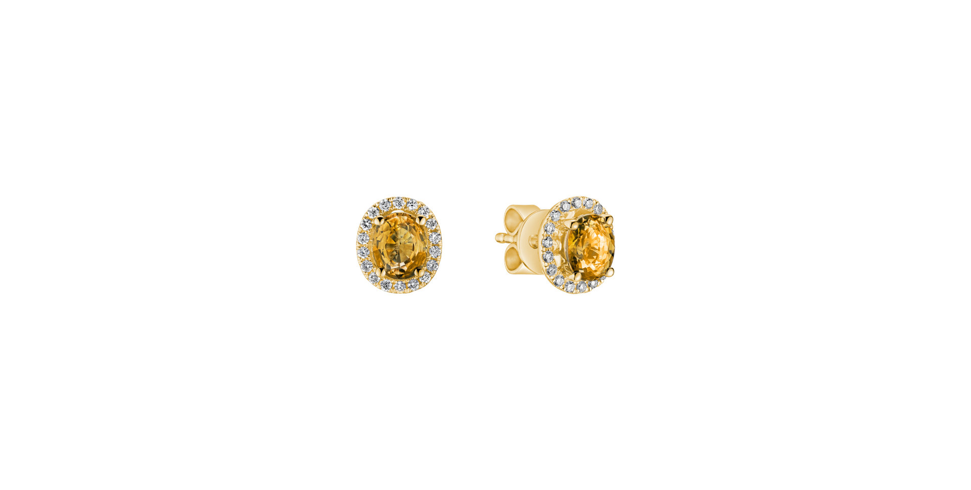 Náušnice s diamantmi a zafírom Imperial Sapphire