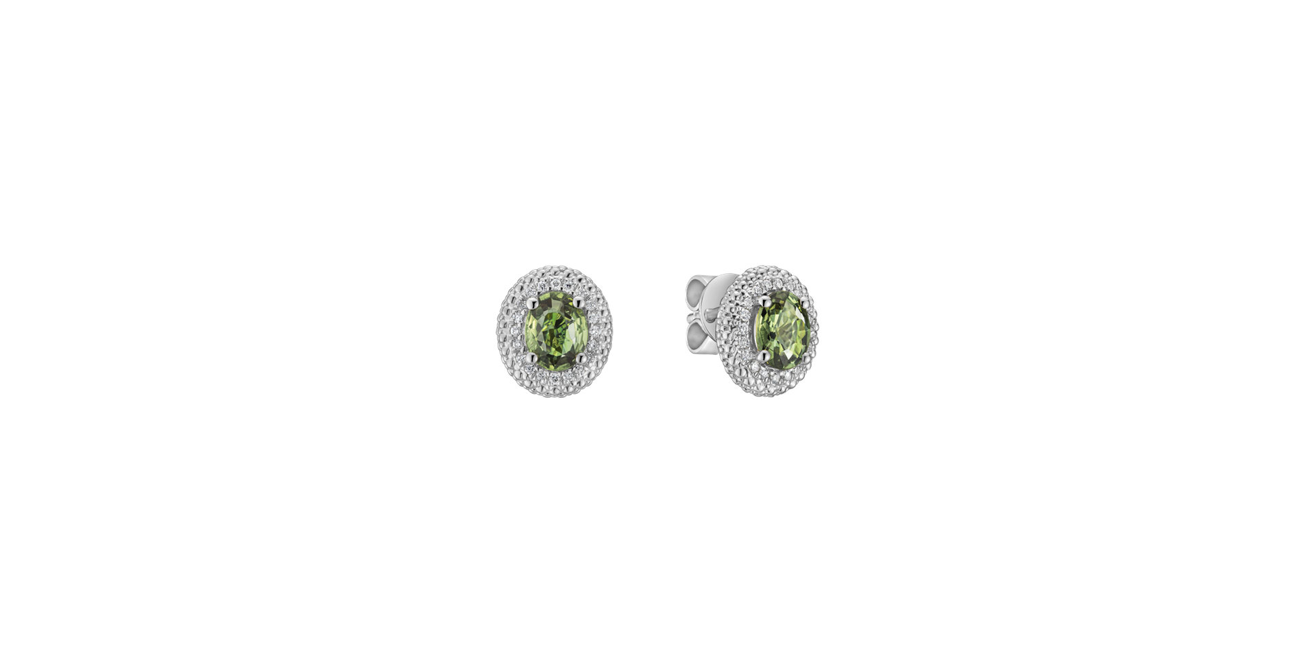 Náušnice s diamantmi a zafírom Royal Sapphire