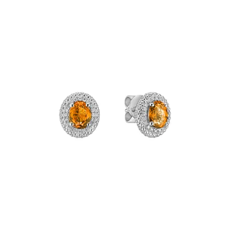 Náušnice s diamantmi a zafírom Royal Sapphire