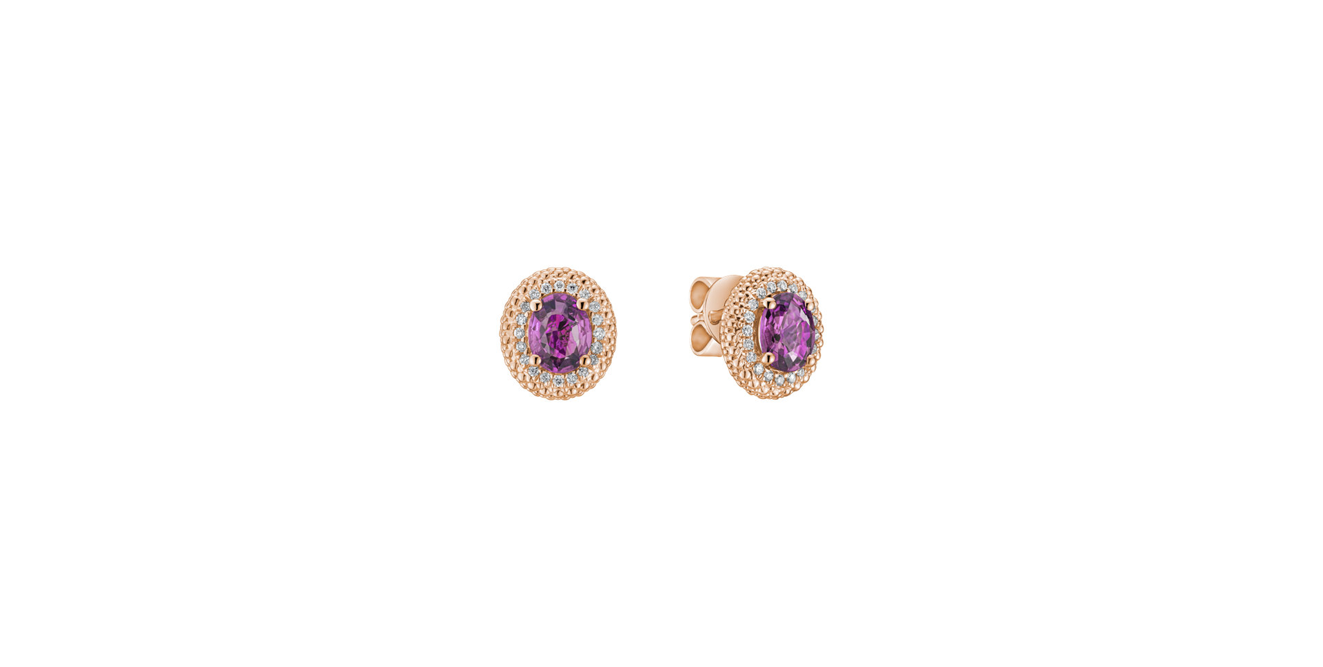Náušnice s diamantmi a zafírom Royal Sapphire