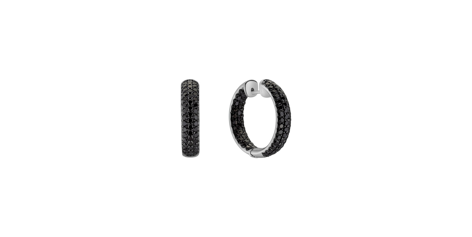 Náušnice s čiernymi diamantmi Aristocratic Taste