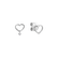 Náušnice s diamantom Heart Tear3