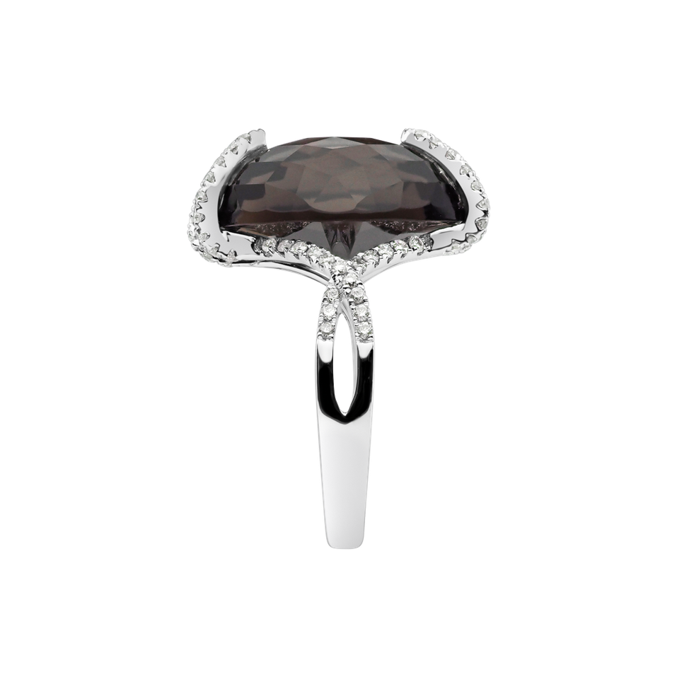 Prsteň s quartzom a diamantmi Aristocrat