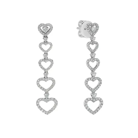 Náušnice s diamantmi Hearts Halliday