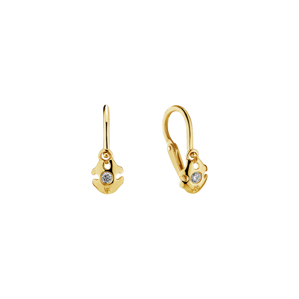 Detské náušnice s diamantom Kira