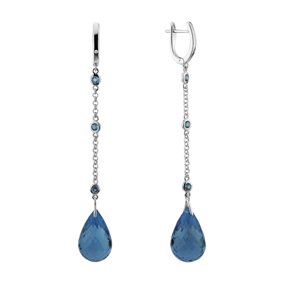 Náušnice s topásmi a diamantmi Tarquinia