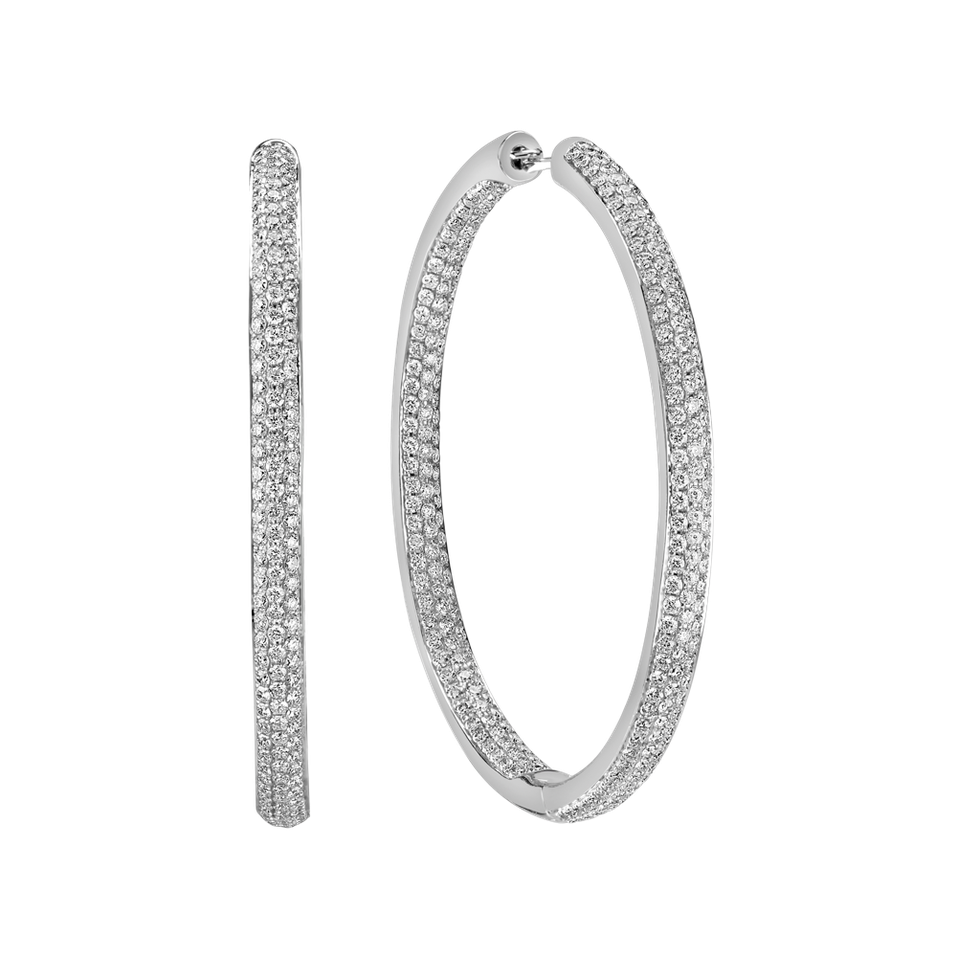 Náušnice s diamantmi Luxury Circles