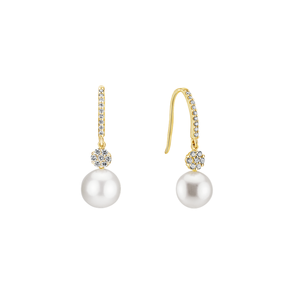 Náušnice s perlou a diamantmi Sea Glory